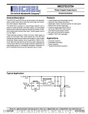 MIC2753/2754 datasheet pdf Micrel Semiconductor