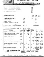 BF391 datasheet pdf Micro Electronics