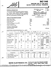 BC146 datasheet pdf Micro Electronics