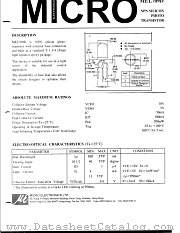 MEL709D datasheet pdf Micro Electronics