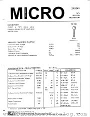 2N5249 datasheet pdf Micro Electronics
