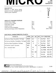 MPS4355 datasheet pdf Micro Electronics
