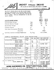 2N3107 datasheet pdf Micro Electronics