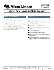 ML6651 datasheet pdf Micro Linear