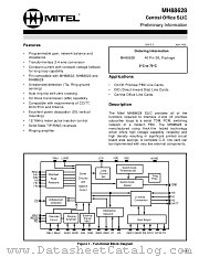 MH88628 datasheet pdf Mitel Semiconductor