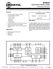 MH88630 datasheet pdf Mitel Semiconductor