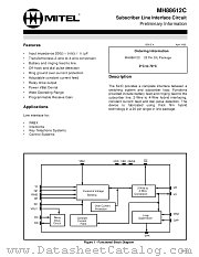 MH88612C datasheet pdf Mitel Semiconductor