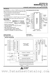 M5M54R04J-12 datasheet pdf Mitsubishi Electric Corporation