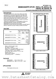 M5M5256DVP-70VXL-W datasheet pdf Mitsubishi Electric Corporation