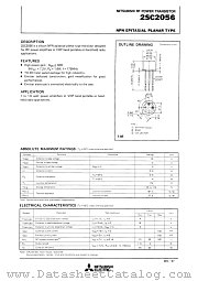 2SC2056 datasheet pdf Mitsubishi Electric Corporation