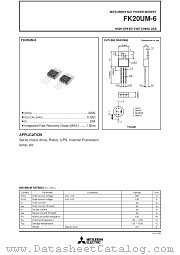 FK20UM-6 datasheet pdf Mitsubishi Electric Corporation