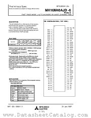 MH16M40AJD-6 (PROTO-2) datasheet pdf Mitsubishi Electric Corporation