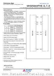 MH32S64APHB-7 datasheet pdf Mitsubishi Electric Corporation