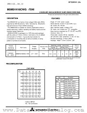 M5M5V416CWG-70HI datasheet pdf Mitsubishi Electric Corporation