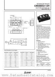 CM200DU-12H datasheet pdf Mitsubishi Electric Corporation