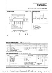M67749SL datasheet pdf Mitsubishi Electric Corporation