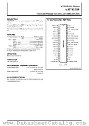 M52743BSP datasheet pdf Mitsubishi Electric Corporation