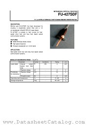 FU-427SDF datasheet pdf Mitsubishi Electric Corporation