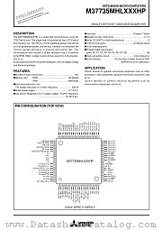 M37735MHLXXXHP datasheet pdf Mitsubishi Electric Corporation