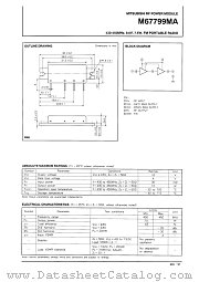 M67799MA datasheet pdf Mitsubishi Electric Corporation