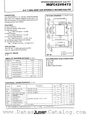 MGFC42V6472 datasheet pdf Mitsubishi Electric Corporation