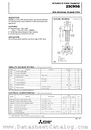 2SC908 datasheet pdf Mitsubishi Electric Corporation