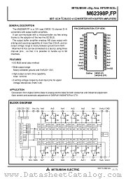 M62398P datasheet pdf Mitsubishi Electric Corporation