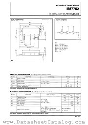 M57752 datasheet pdf Mitsubishi Electric Corporation