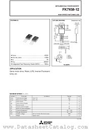 FK7KM-12 datasheet pdf Mitsubishi Electric Corporation