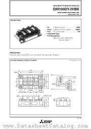 QM100DY-2HBK datasheet pdf Mitsubishi Electric Corporation