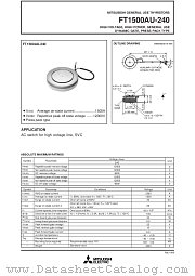 FT1500AU-240 datasheet pdf Mitsubishi Electric Corporation