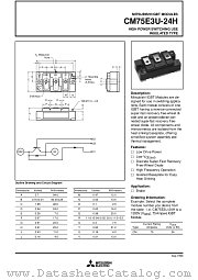 CM75E3U-24H datasheet pdf Mitsubishi Electric Corporation