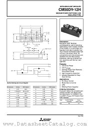 CM50DY-12H datasheet pdf Mitsubishi Electric Corporation