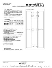 MH16V72AWJ-5 datasheet pdf Mitsubishi Electric Corporation