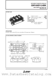 QM100DY-24BK datasheet pdf Mitsubishi Electric Corporation