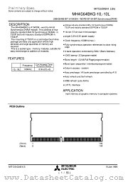 MH4S64BKG-10 datasheet pdf Mitsubishi Electric Corporation