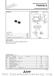 FX20VSJ-3 datasheet pdf Mitsubishi Electric Corporation