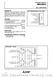 M51207L datasheet pdf Mitsubishi Electric Corporation