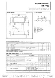M57762 datasheet pdf Mitsubishi Electric Corporation