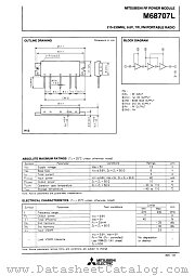 M68707L datasheet pdf Mitsubishi Electric Corporation
