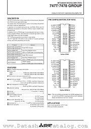 M37477M4-XXXSP datasheet pdf Mitsubishi Electric Corporation