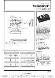 CM100E3U-24H datasheet pdf Mitsubishi Electric Corporation