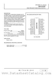 M61324SP datasheet pdf Mitsubishi Electric Corporation