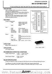 M61316SP datasheet pdf Mitsubishi Electric Corporation