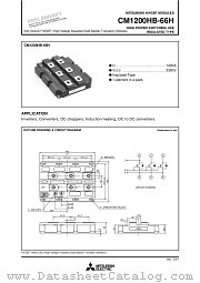 CM1200HB-66H datasheet pdf Mitsubishi Electric Corporation