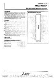M52300BSP datasheet pdf Mitsubishi Electric Corporation