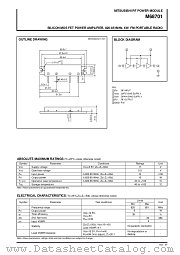 M68701 datasheet pdf Mitsubishi Electric Corporation