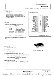 M52746SP datasheet pdf Mitsubishi Electric Corporation