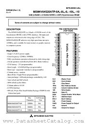 M5M4V64S20ATP-8 datasheet pdf Mitsubishi Electric Corporation