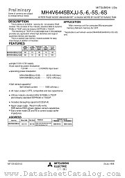 MH4V6445BXJJ-5S datasheet pdf Mitsubishi Electric Corporation